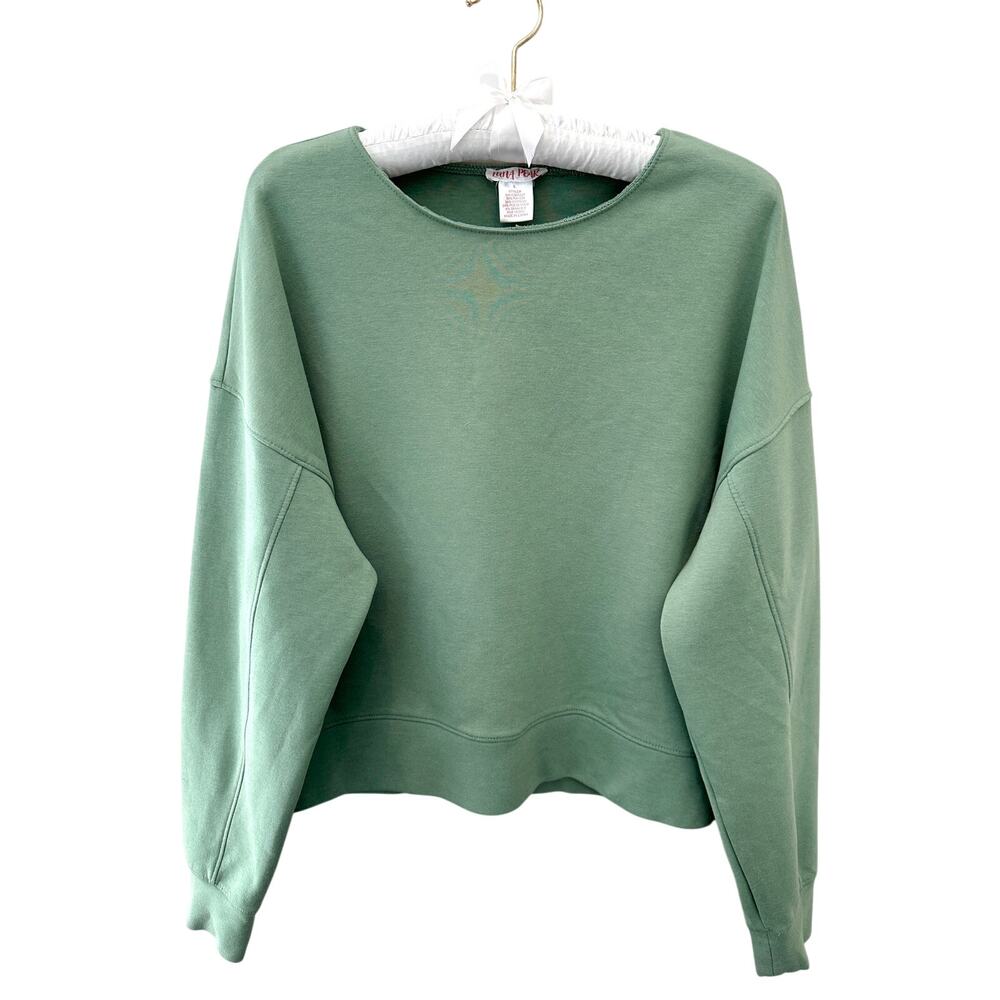LUNA PEAK Sage Green Crewneck Sweatshirt Pullover Athleisure Workout Large